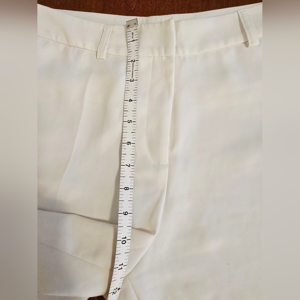 Amanda Uprichard White Dress Shorts Golf Caddy Cut Sz Large - Picture 8 of 12
